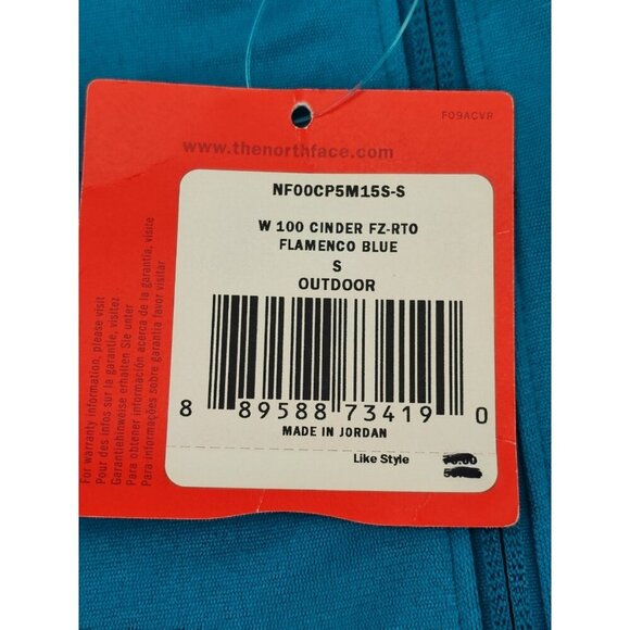 The North Face Cinder 100 Full Zip Track Jacket Flamenco Blue Activewear Size S - Picture 7 of 12
